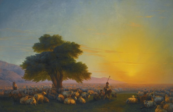 Sheeps in the sun by Ivan Aivazovsky